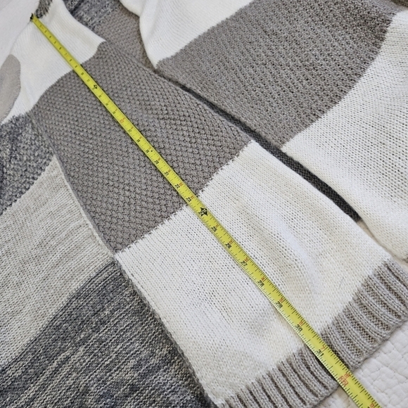 Chico's Drape-Front Colorblock Cardigan - Picture 7 of 10